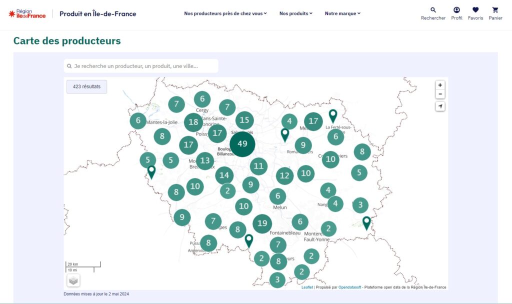 carte produit en ile de france