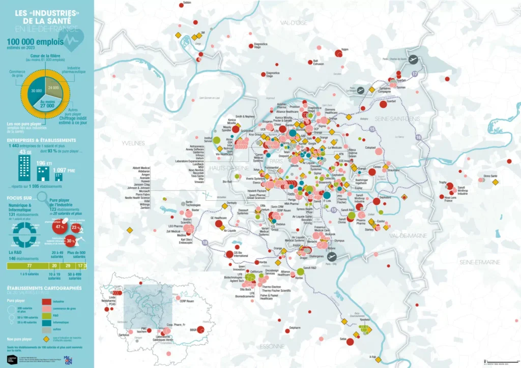 carte Industrie sante IDF x