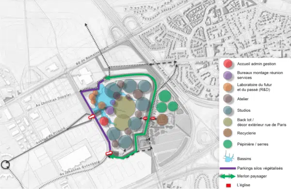 schema amenagement projet studios bailly x